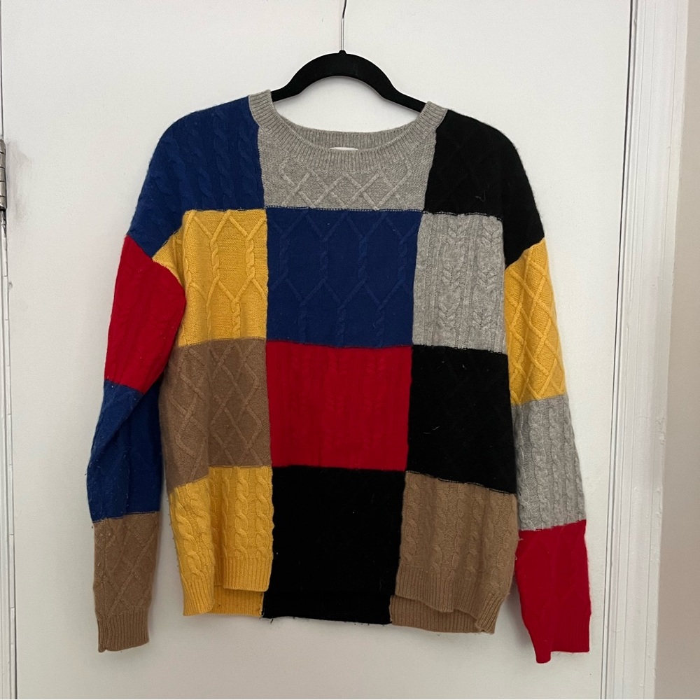 Madeline Thompson color block cashmere sweater